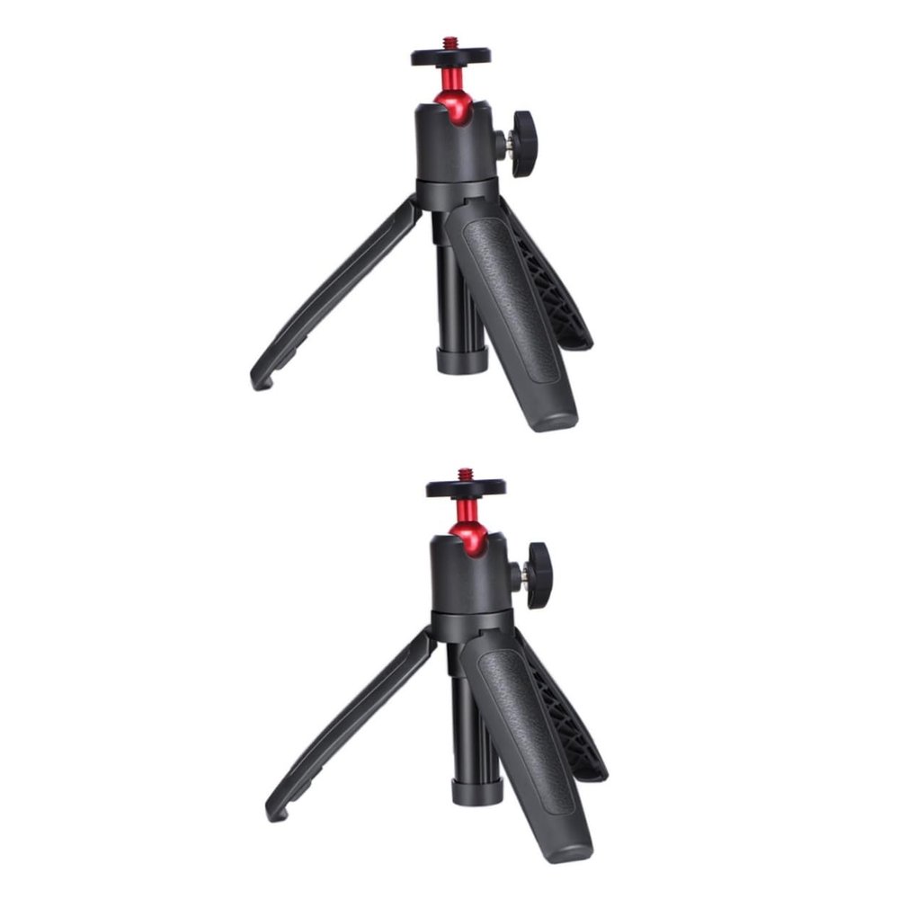 DirectNine Basics 2pcs Tripod Height Multi-Function Camera Bracket for Live Streaming Compatible Phones and Cameras Stable Outdoor Support Black