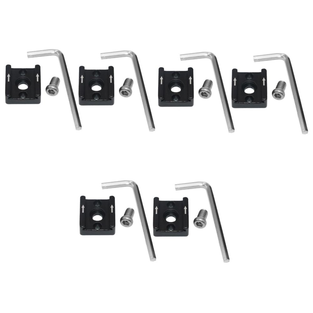 jojofuny 6sets Cold Shoe Flash Adapter Mount Bracket for Camera Metal Construction Design for Sturdy Use Compatible Flash Models Essential Photography Accessory