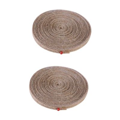 STOBOK 2pcs Natural Jute Twine Webbing Ribbon for Crafting Wedding Decor and Embellishments Woven Rope Versatile for Home and Garden Use