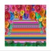 10X8FT Fiesta Mexican Floral Backdrop  Colorful Papel Picado Stripes Background for Cinco de Mayo, Fiesta Birthday Party, Mexican Theme Baby Shower, Photo Booth Decoration 177 view 1