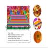 10X8FT Fiesta Mexican Floral Backdrop  Colorful Papel Picado Stripes Background for Cinco de Mayo, Fiesta Birthday Party, Mexican Theme Baby Shower, Photo Booth Decoration 177 view 3