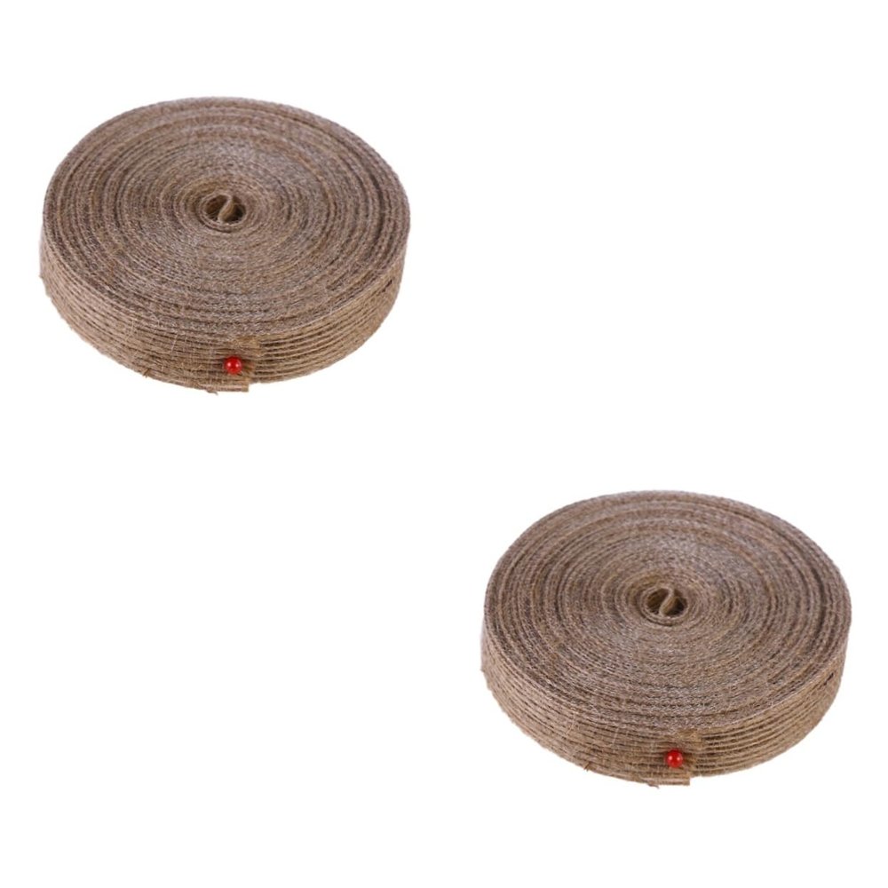 STOBOK 2pcs Natural Jute Webbing Twine Wide Rope for Wedding Decorations Crafting and Embellishments Versatile Twine for Home Decor Projects and More