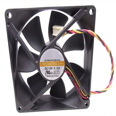 Beautyrankle FD129225LL-N DC12V 0.12A 90X90X25mm 3-Wire Cooling Fan