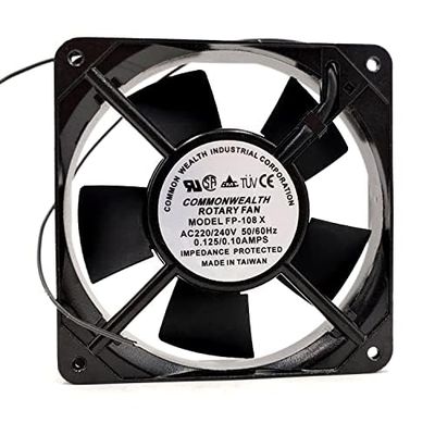 Beautyrankle Fan for FP-108X Fan 220/240V 50/60Hz 0.125/0.10A 12CM AC Cooling Fan