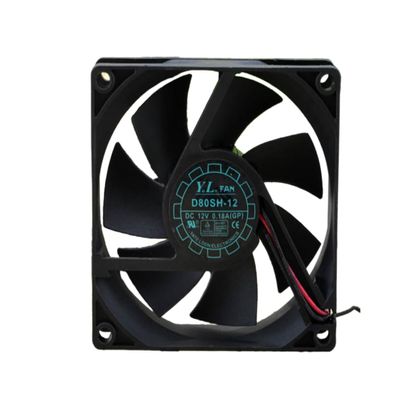 Beautyrankle D80SH-12 12V 0.18A 8025 Cooling Fan 80X80X25MM 2-Wire