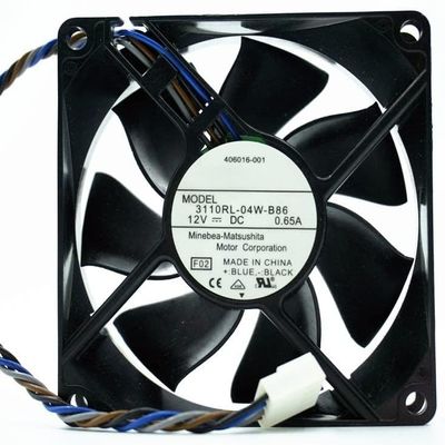 Beautyrankle Fan for 3110RL-04W-B86 Fan 12V 0.65A 4-Wire 8CM Temperature Control Chassis Fan