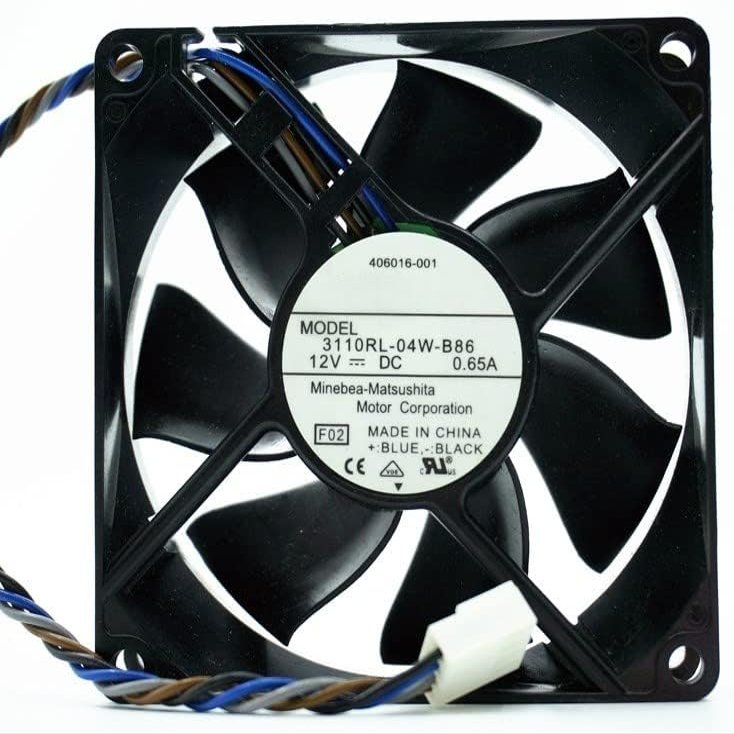 Beautyrankle Fan for 3110RL-04W-B86 Fan 12V 0.65A 4-Wire 8CM Temperature Control Chassis Fan