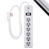 GE 6-Outlet Surge Protector, 4 Ft Extension Cord, Power Strip, 800 Joules & 3-Outlet Extender Sur Protector with 2 USB Ports, Charging Station, Wall Tap, Protected Indicator Light view 2
