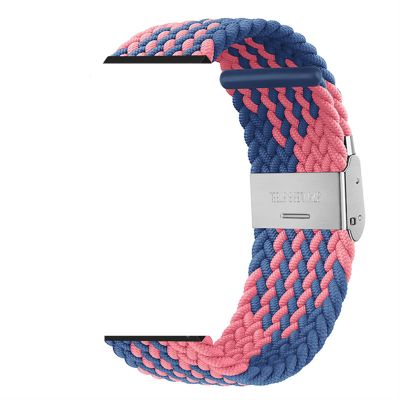AEMALL Braided Nylon Watch Bands With Elastic Buckle For Garmin Fenix 7 7X 6 6X Pro 5X 5 3HR 945 S60 S62 QuickFit Release Strap Nylon Straps (Color : A, Size : For Fenix5X)