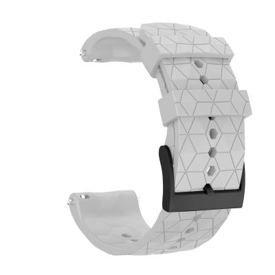 AEMALL 24mm Replacement Silicone Smart Watch Straps For Suunto D5/7/9/Baro Spartan Sport Wrist HR Baro Smartwatch WatchBands Bracelet (Color : BLACK WHITE, Size : For D5)