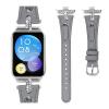 AsohsEN Leather Silver headband bands Compatible with Xiaomi Mi Band 8 Pro Band Women Men,Soft Leather Replacement Wristband,for Xiaomi Mi Band 8 Pro bands for women men (Gray) view 1