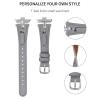 AsohsEN Leather Silver headband bands Compatible with Xiaomi Mi Band 8 Pro Band Women Men,Soft Leather Replacement Wristband,for Xiaomi Mi Band 8 Pro bands for women men (Gray) view 4