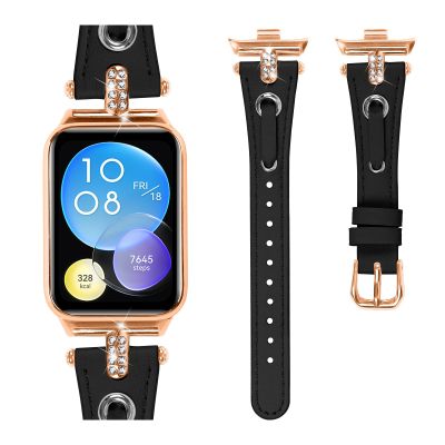 AsohsEN Leather Rose Gold headband bands Compatible with Xiaomi Mi Band 8 Pro Band Women Men,Soft Leather Replacement Wristband,for Xiaomi Mi Band 8 Pro bands for women men (Black)