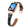 AsohsEN Leather Rose Gold headband bands Compatible with Xiaomi Mi Band 8 Pro Band Women Men,Soft Leather Replacement Wristband,for Xiaomi Mi Band 8 Pro bands for women men (Black) view 3