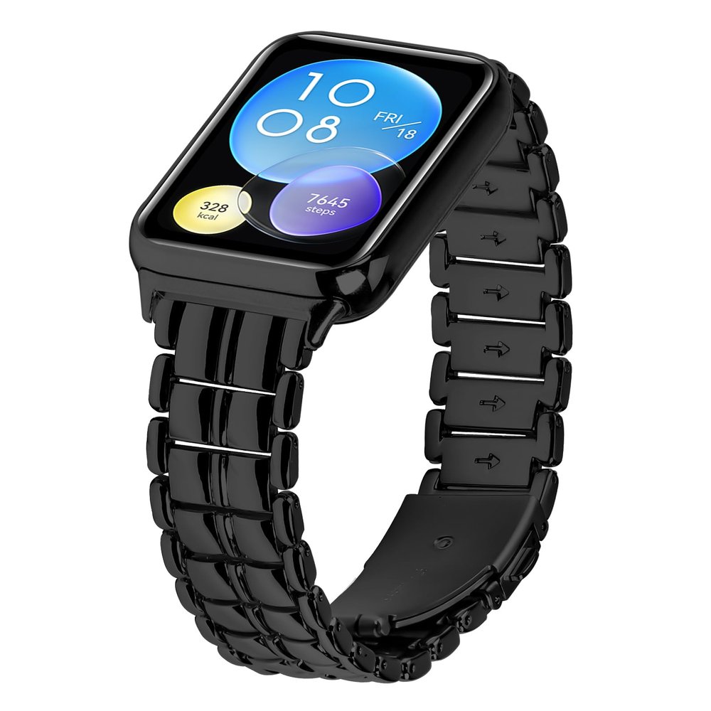 AsohsEN Metal bands Compatible with Xiaomi Mi Band 8 Pro Band Women Men,Adjustable Metal Strap Replacement Wristband Compatible with Xiaomi Mi Band 8 Pro bands, for women men (Black)