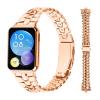 AsohsEN Metal bands Compatible with Xiaomi Mi Band 8 Pro Band Women Men,Adjustable Metal Replacement Wristband for Xiaomi Mi Band 8 Pro bands for women men (Rose Gold) view 2