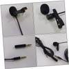 Abaodam Professional Mic Clip Condenser Microphone Jack Extension Cable Pu Bag Soft Sponge Clip Mount for Camera Singing Interview view 2