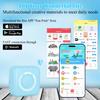 Vicbear Mini Thermal Inkless Sticker Printer with 14 Rolls Paper, Compatible with iPhone/Android Phone/Tablet, Mini Pocket Printer for Photos/Stickers/Labels/Notes, Blue view 3