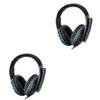 Mikikit 2pcs Gaming Headphones Volume Control Noise Reduction Headset for Pro Slim One Laptop view 1