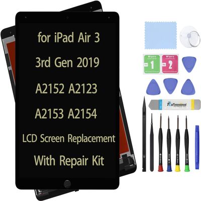 10.5" LCD Screen Replacement Compatible with iPad Air 3 3rd Gen 2019 A2123 A2152 A2153 A2154 Display LCD Assembly + Glass Touch Digitizer + Repair Kit (Black)