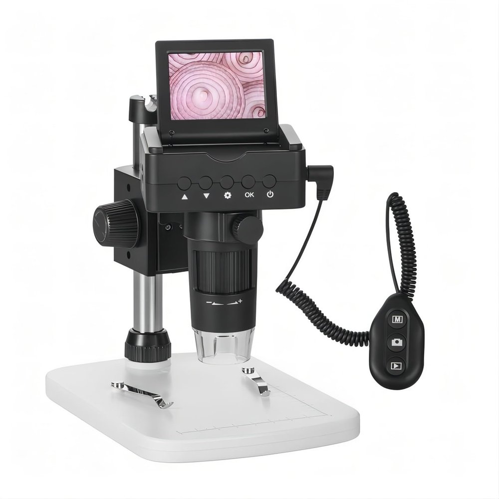 2.4-inch LCD HDMI 3MP Digital Microscope with 1080P HDMI/TV/USB Output Micro-SD Storage Measurement 10x-220x Magnification