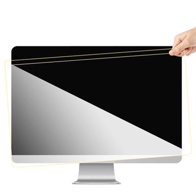 JQZWXX Blue Light Blocking Screen Protector HD Transparent Display Filter Desktop Computer Protective Film Panel LED Computer Monitor Anti-Uv Eye Protection Filter Film Framesuspended,24 inches