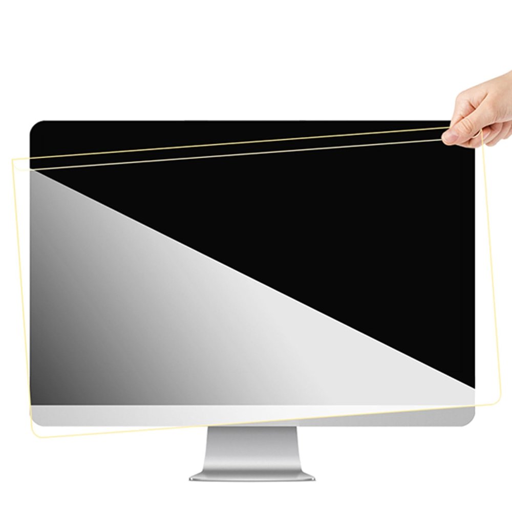 JQZWXX Blue Light Blocking Screen Protector HD Transparent Display Filter Desktop Computer Protective Film Panel LED Computer Monitor Anti-Uv Eye Protection Filter Film Framesuspended,24 inches