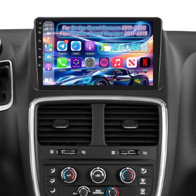[2+64G] Car Radio for Dodge Grand Caravan 2011-2020/for Chrysler Grand Voyager 2011-2015, 9 Inch Touchscreen Android Car Stereo with Wireless Carplay and Android Auto/GPS/SWC + AHD Backup Camera