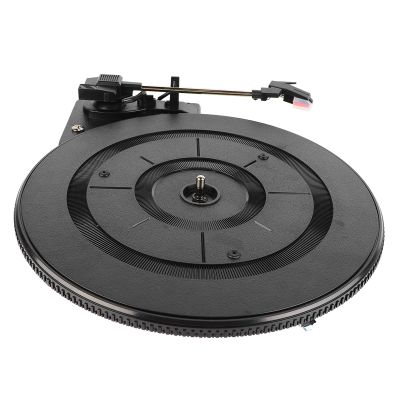 HOHXFYP 1L01 Turntable, Automatic Arm Return Record Player, Excellent Sound Clarity Black Plastic Belt Drive Gramophone for Home Audio Experience