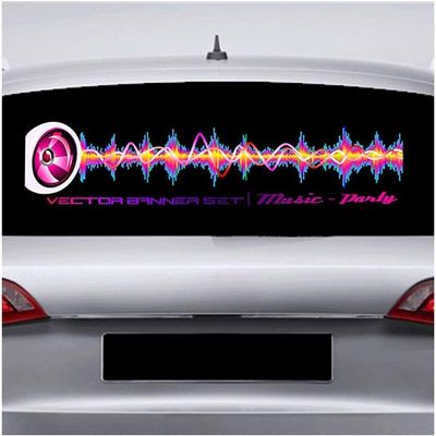 AMeLL Car Music Rhythm Light Car Rear Window Music Rhythm Lamp, Car Auto Sticker Led Light EqualizerSize : 90x25cm
