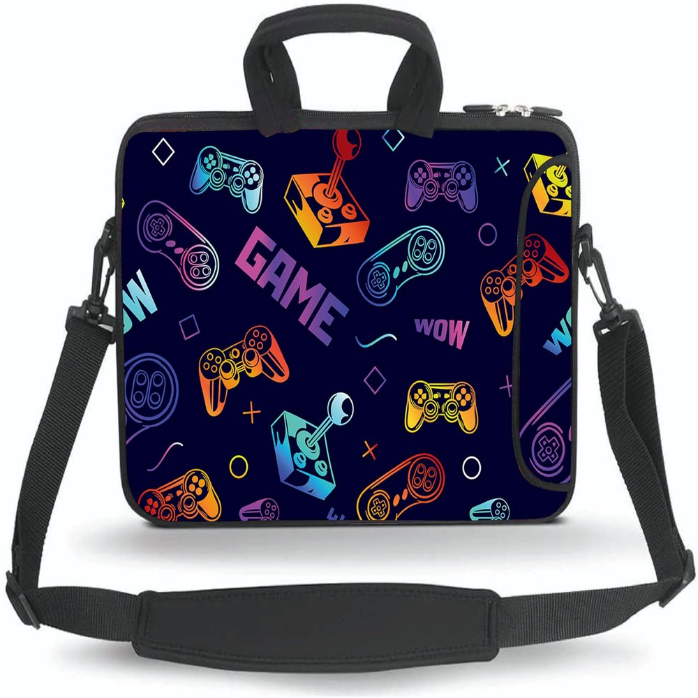 11 11.6 12 12.5 13 inches Case Laptop/Chromebook/Ultrabook/Notebook PC Messenger Bag Tablet Travel Case Neoprene Handle Sleeve with Shoulder Strap(GAME)