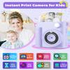 FKATEEN Kids Camera Instant Print, Christmas Birthday Gifts Girls Boys Aged 3-12, HD Digital Video Cameras Toddler, Instant Cameras for 3 4 5 6 7 8 9 10 Year Old Girls Boys with Print Paper view 2