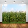 BELECO 15x8ft Fabric Cornfield Maze Backdrop Green Corn Stalks Corn Field Countryside Farm Harvest Background Corn Field Themed Party Decorations Adults Kids Portrait Photoshoot Studio Props view 1