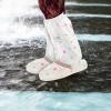 Baluue 1pair Anti-Slip Rain Shoe Covers Durable Over Shoes Protectors for Outdoor Camping Travel and Rainy Days Transparent Fashion Design view 2