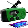 iRonsnow Solar Emergency Hand Crank Weather Radio, Portable Self Powered NOAA AM/FM Radios with SOS Alarm LED Flashlight 5000mAh Smart Phone USB Charger for Camping (Green) view 1