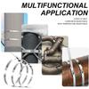 Metal Zip Ties 12 inch Stainless Steel Cable Ties 1000 Pack 270 lbs Heavy Duty Self-locking Wire Ties High Temp Zipties Chain Link fence Ties Multi Purpose Binding for Machinery Vehicles view 2