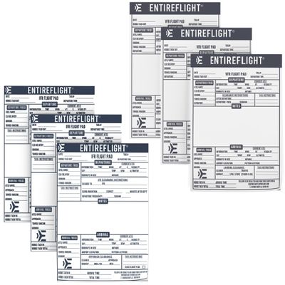 EntireFlight - IFR Flight Notepad 3 Pack & VFR Flight Notepad 3 Pack for Pilot Kneeboard
