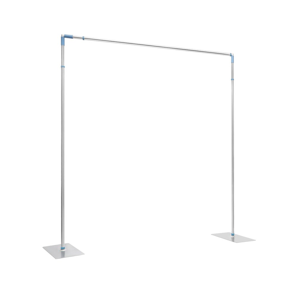 Professional Backdrop Stand Pipe Kit, 10x10 FT Portable Adjustable Square Metal Arch Stand Frame, Studio Wedding Curtain Frame Telescopic Pole with Heavy Duty Base