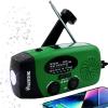 5000mAh Hand Crank Emergency Weather Radio, AM FM NOAA Solar Radio with Led Flashlight and Earphone Jack, Charger for Smartphone, USB-C Cable/Self Powered with SOS Alarm (Green) view 1