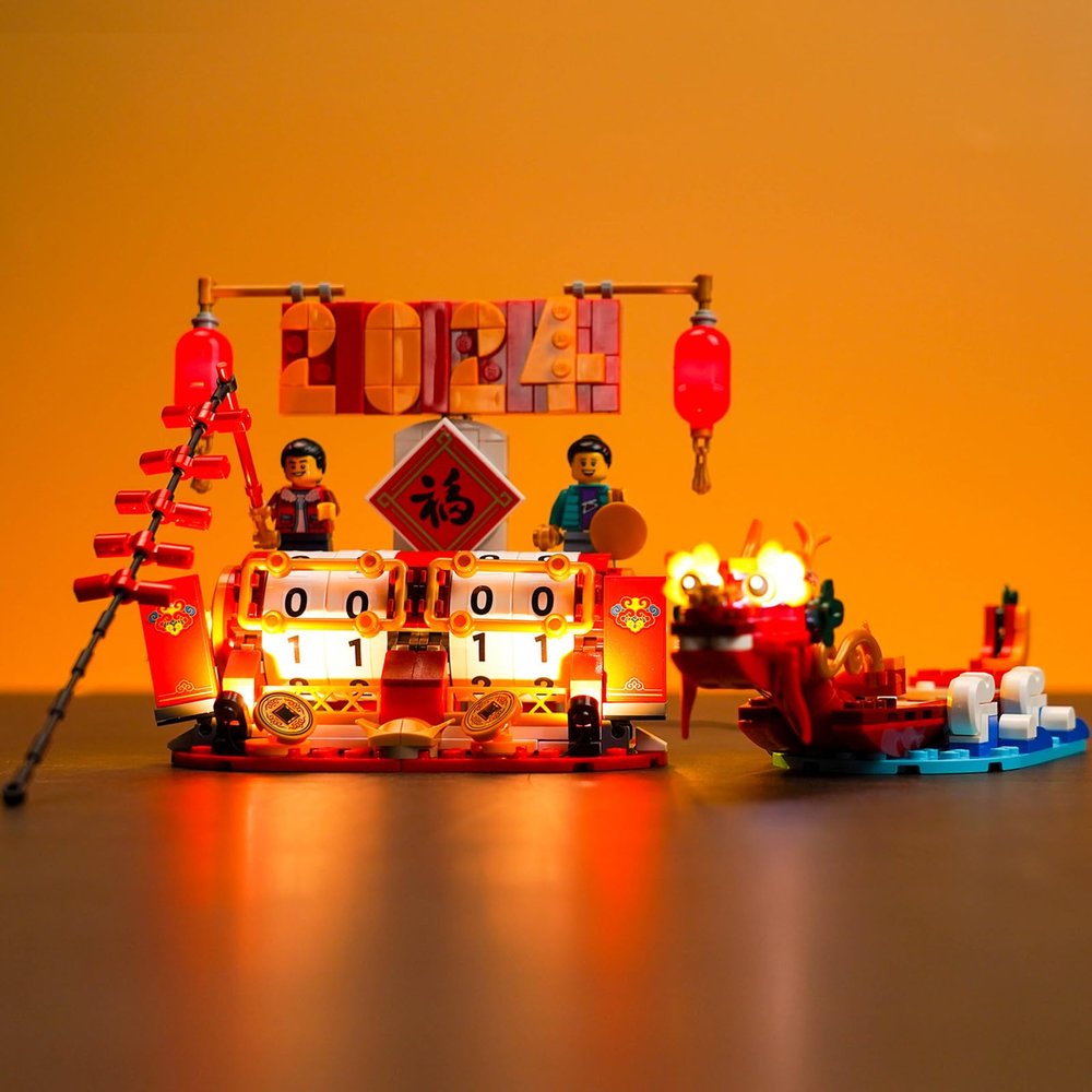 BrickBling LED Light Kit Compatible with Lego Festival Calendar 40678, Chinese New Year Lighting (Not Included The Model)