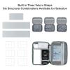 miloocul Double Layer Leather Cable Organizer Bag Large Capacity Waterproof Tech Organizer Case for Travel Electronics Accessories Storage Case with Adjustable Divider(Gray&Blue, Double Layer-Small) view 2