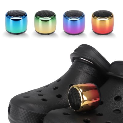 UUEENN Mini Speaker for Clog, Bluetooth Clog Charm, Red-Yellow Fade