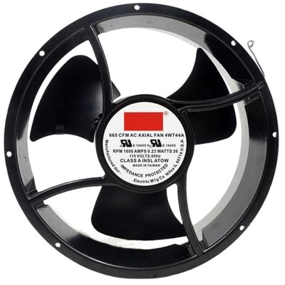 Beautyrankle 4WT44A 115V 0.23A 26W 25489 665CFM Cooling Fan 2-Wire 254X254X89MM