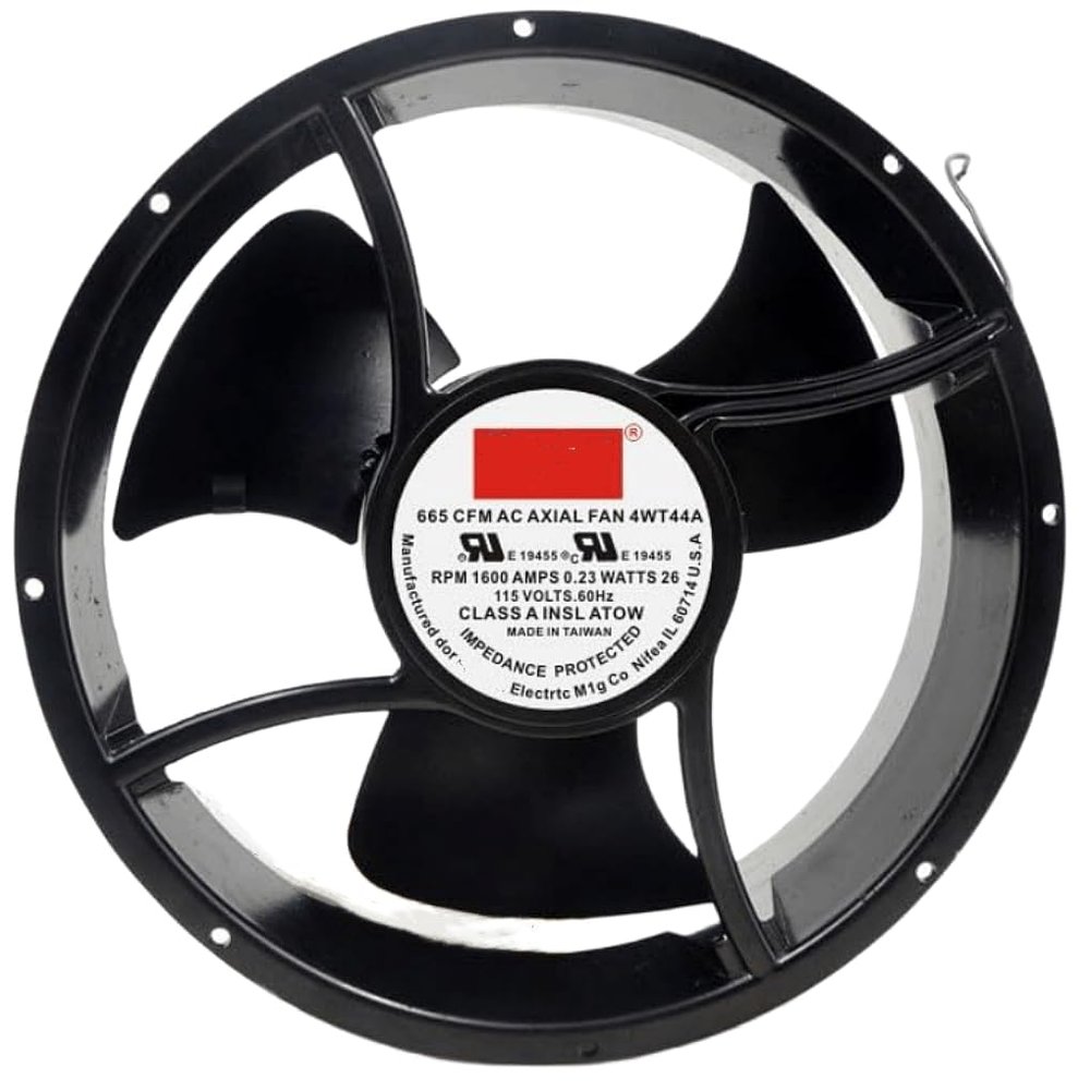 Beautyrankle 4WT44A 115V 0.23A 26W 25489 665CFM Cooling Fan 2-Wire 254X254X89MM
