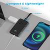 BSEED Power Strip, 30W 7-in-1 Power Strip with USB C Ports, 5FT Flat Extension Cord with Multiple Outlets(3AC 4USB), Flat Plug Charging Station for iPhone, Cruise Travel, Home, Office, Dorm, Black view 4