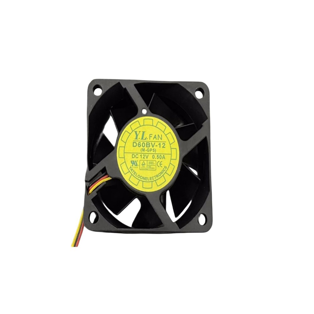 Beautyrankle D60BV-12 12V 0.50A 6025 Cooling Fan 60X60X25MM 3-Wire