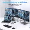 4K HDMI Splitter 1 in 2 Out with 3.9 FT Hdmi Cable,NEWCARE 1X2 HDMI Splitter Only Mirror(Not Extend), 2 Way Splitters Aluminum Alloy Case for Full HD 4K@30hz 2K 1080P 3D(1 Source to 2 Displays) view 4