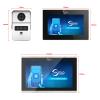 Video Doorbell Apartment Intercom with Wired 7 inch Touch Monitor,1080P Video Entry Doorphone Door Camera,TUYA WiFi Smart Home Video Intercom Kits for Home Villa,64G (One Monitor+Three doorbell) view 4