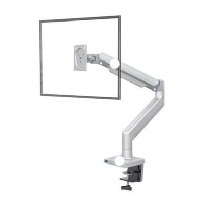 G45 Gas Spring Arm 22-40 Inch Curved Arc Screen Desktop Monitor Holder 360 Rotate 3-15kgs Monitor Mount Arm with USB 3.0 (Color : Silver Grey)