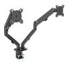 G08-24 Dual Monitor Desktop Mount Bracket for 13 to 27-Inch LCD Screens Rotate & Tilt Adjust Two-Arm Desk Stand Support (Color : Black) view 1